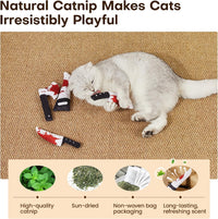 Potaroma 4Pcs Cat Toys, Horror Halloween Knife-Shaped Kitten Catnip Crinkly Sound Toys, Indoor - image 3