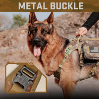 Forestpaw Tactical Dog Harness for Large Dogs, Military, L - S:Chest 17-25",Fit 20-35lbs / Camouflage Brown - image 2