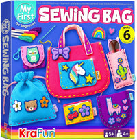KRAFUN Sewing Bag Kit for Beginner Kids
