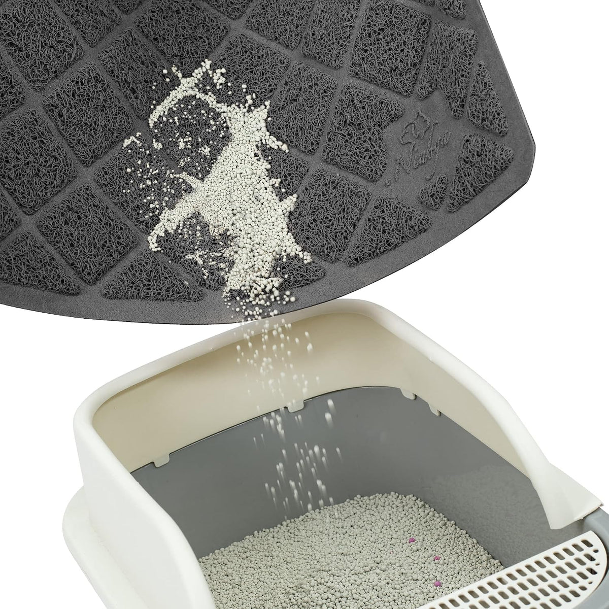 Niubya Premium Cat Litter Mat - Dark Grey / 1 Count (Pack of 1) / 23" x 14" - image 4