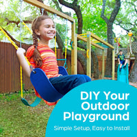 Jungle Gym Kingdom Swing Sets for Backyard - Blue - image 4