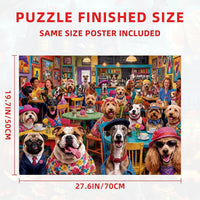 Nattork Jigsaw Puzzle 1000 Pieces for Adults - Dog Coffee - image 2
