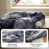 Bedsure Waterproof Dog Blankets for Large Dogs, Fluffy Faux Fur - Tie-dye Grey / XL(50x60") - image 3