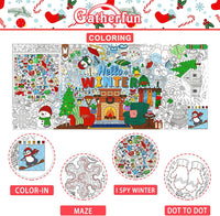 Halloween Activity Poster, Halloween Tablecloth for Kids - Winter - image 2