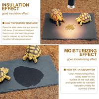 Rock Basking Platform with Bowl & Mat for Reptiles Small – Essentials for Reptiles And Amphibians - Large-Size - image 4