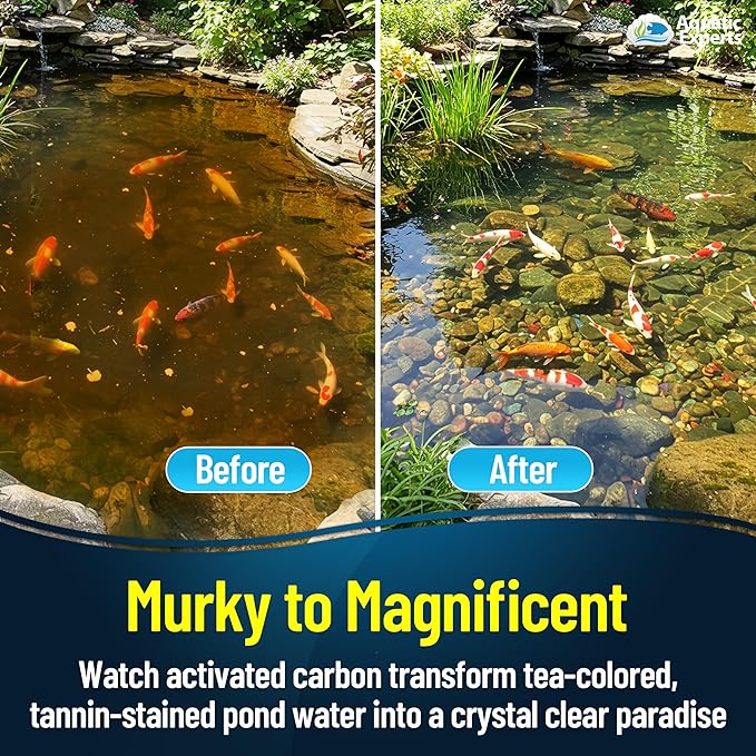 Aquarium Carbon Pad - Cut to Fit Carbon Infused Filter Pad Media for Crystal Clear Fish Tank and Ponds (18 Inch Width, 72 Inch Long)