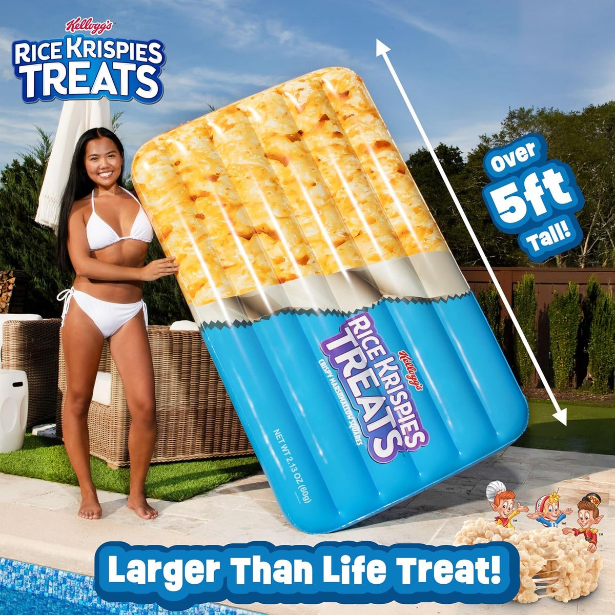 Pop-Tarts Pool Float, Extra Large Inflatable Snack Shaped Floatie, 5.5 Feet Tall – Fun for Kids & Family - image 2