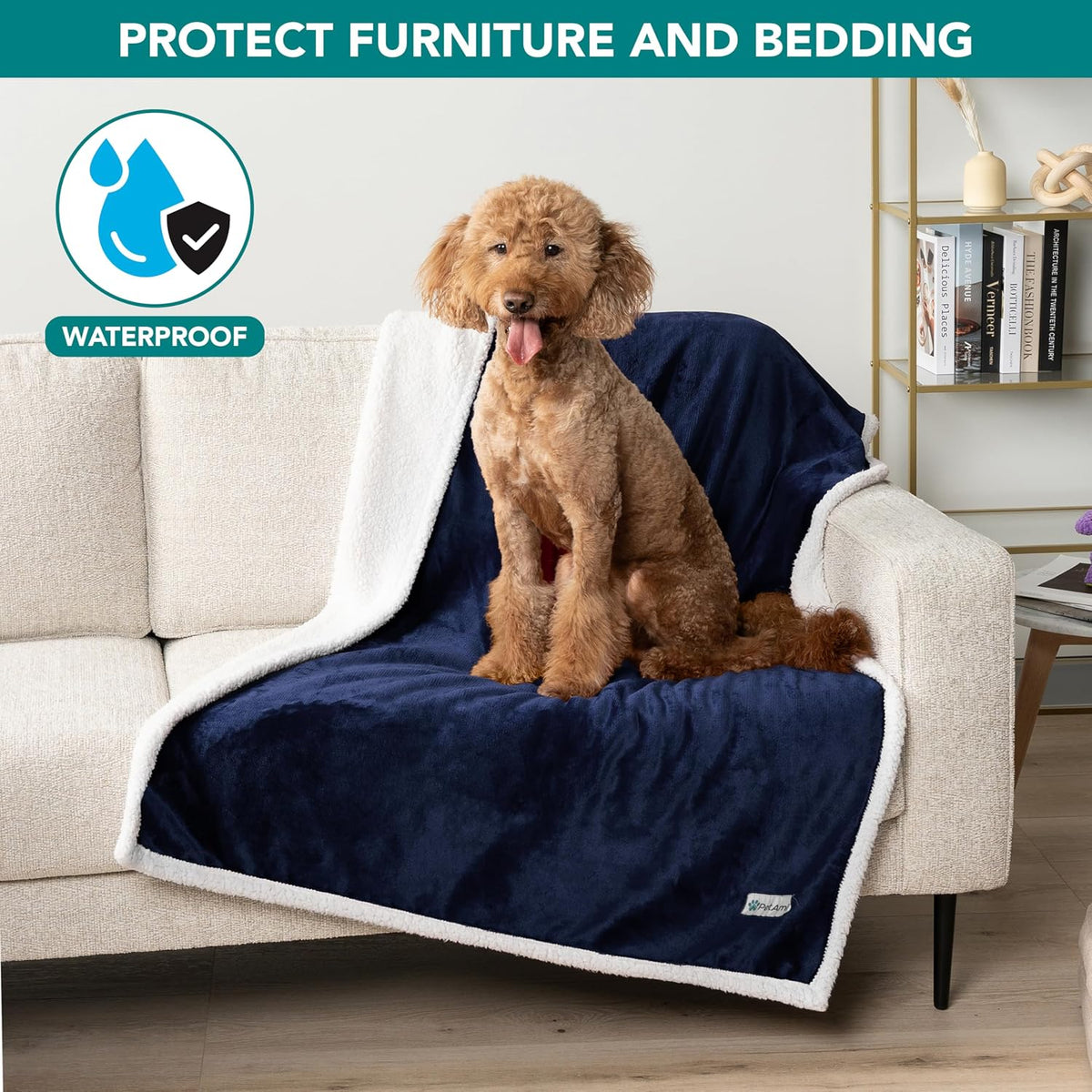 PetAmi Waterproof Dog Blanket for Medium Large Dog Pet, 60x40 - Large 60 X 40 Inches / Blue - image 2