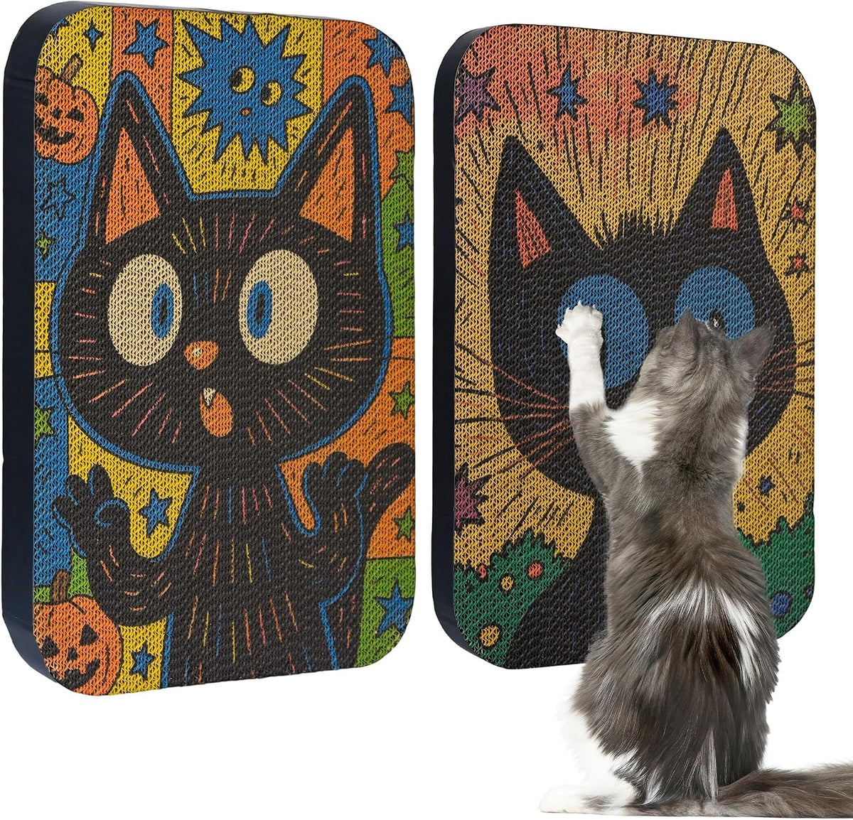 Cat Wall Scratcher, Art Cat Scratching Board for Indoor Cats – Essentials for Cats - MagicCat-2