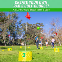GoSports Yard Links backyard golf game with buckets, flags and oversized balls - view 7