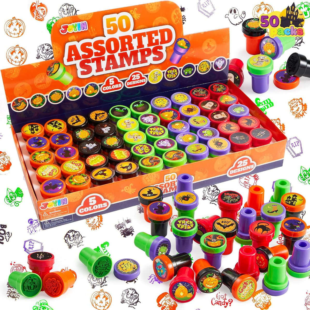 JOYIN 50 Pcs Halloween Stamps for Kids