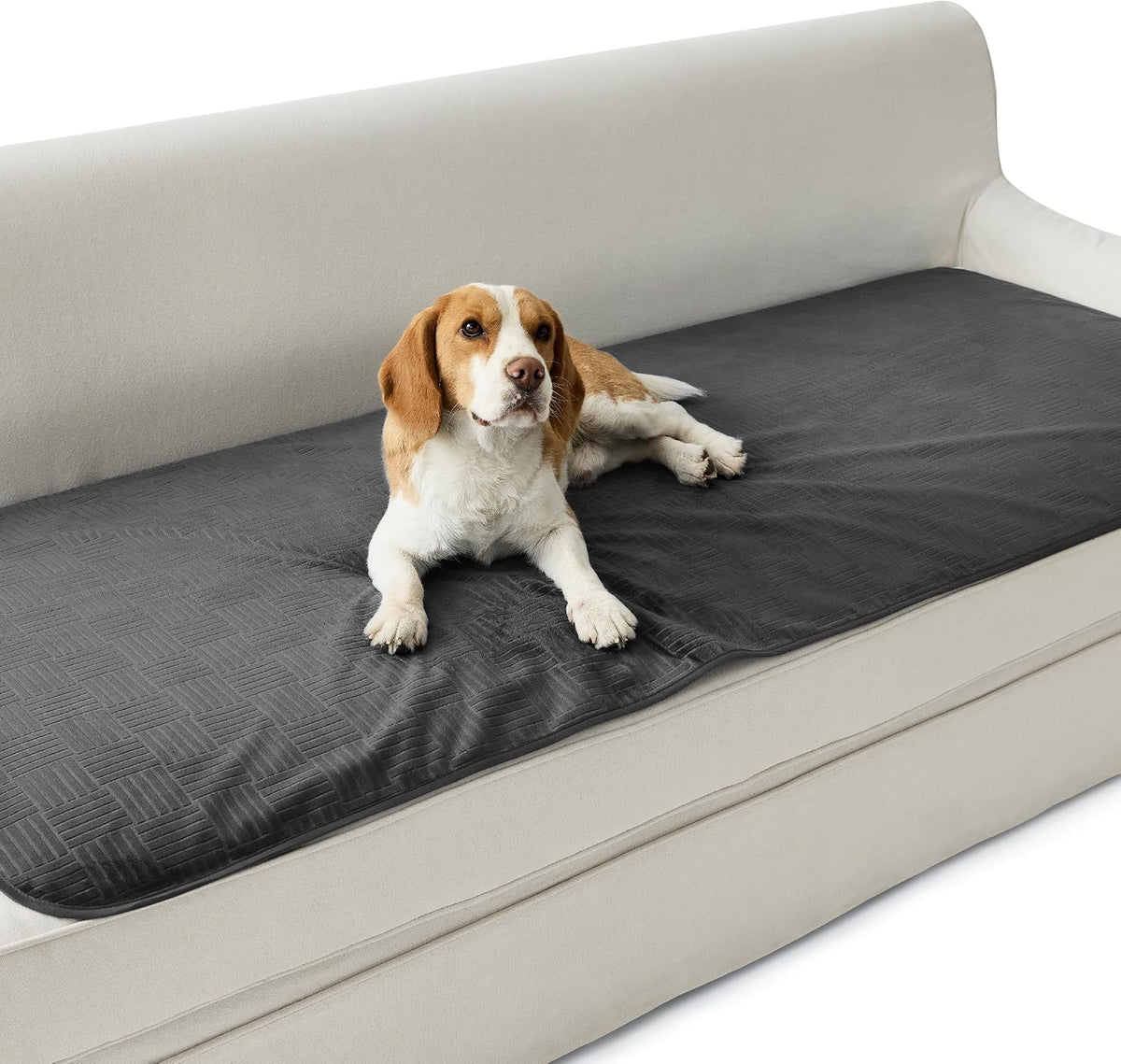 Bedsure Waterproof Couch Cover for Sofa and Dogs Quick Drying - 30x70 inch / Charcoal