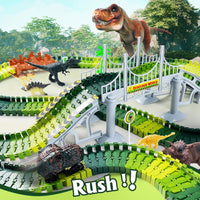264 PCS Construction Race Tracks for Kids Toys - Dinosaur Race Track - image 4