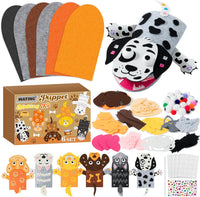 WATINC Hand Puppet Making Kit, Felt Sock Puppet Toys for Kids – Fun for Kids & Family - Dog A