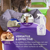 Zero Odor Litter Box Odor Eliminator Spray - 16 Fl Oz (Pack of 2) - image 3