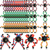 Jerify 40 pack transformable chain robot fidget spinner toys in five bright colors - view 4