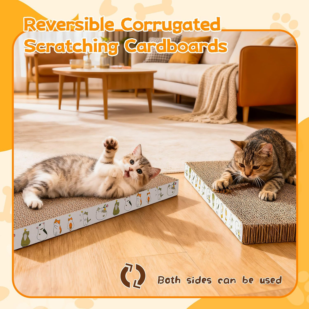 PatiencET Cat Scratch Pad with Box - Flat - 4 Pack - image 4