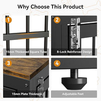 Dociote Heavy Duty Dog Crate Furniture with Storage Shelves，Large Dog Kennel Indoor End Table 39 Inch,Brown