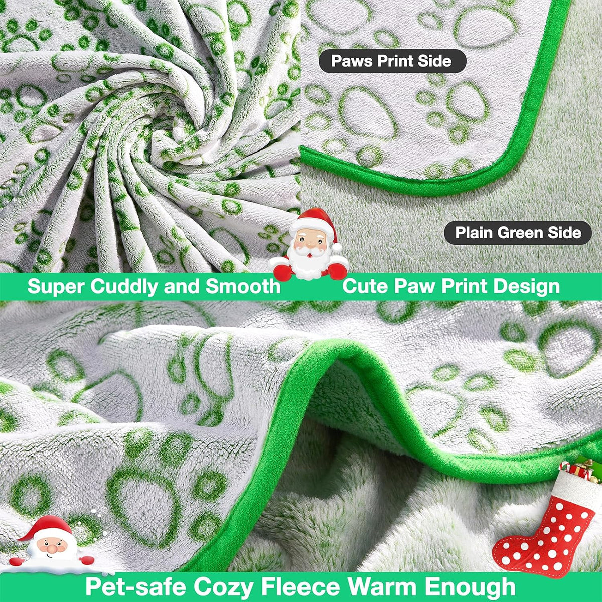 Stuffed Premium Soft Dog Blanket Washable - Green / L(42x66") - image 3