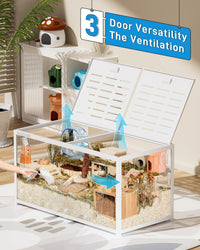 BUCATSTATE Hamster Cage 3.0, Large Hamster Enclosure – Essentials for Small Pets - 47.0"L x 23.6"W x 25.5"H / White - image 3