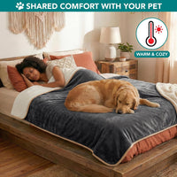 PetAmi Waterproof Dog Blanket Puppy Couch Bed Cover Queen 90x90 - Gray/Beige / X-Large (60x80) - image 4