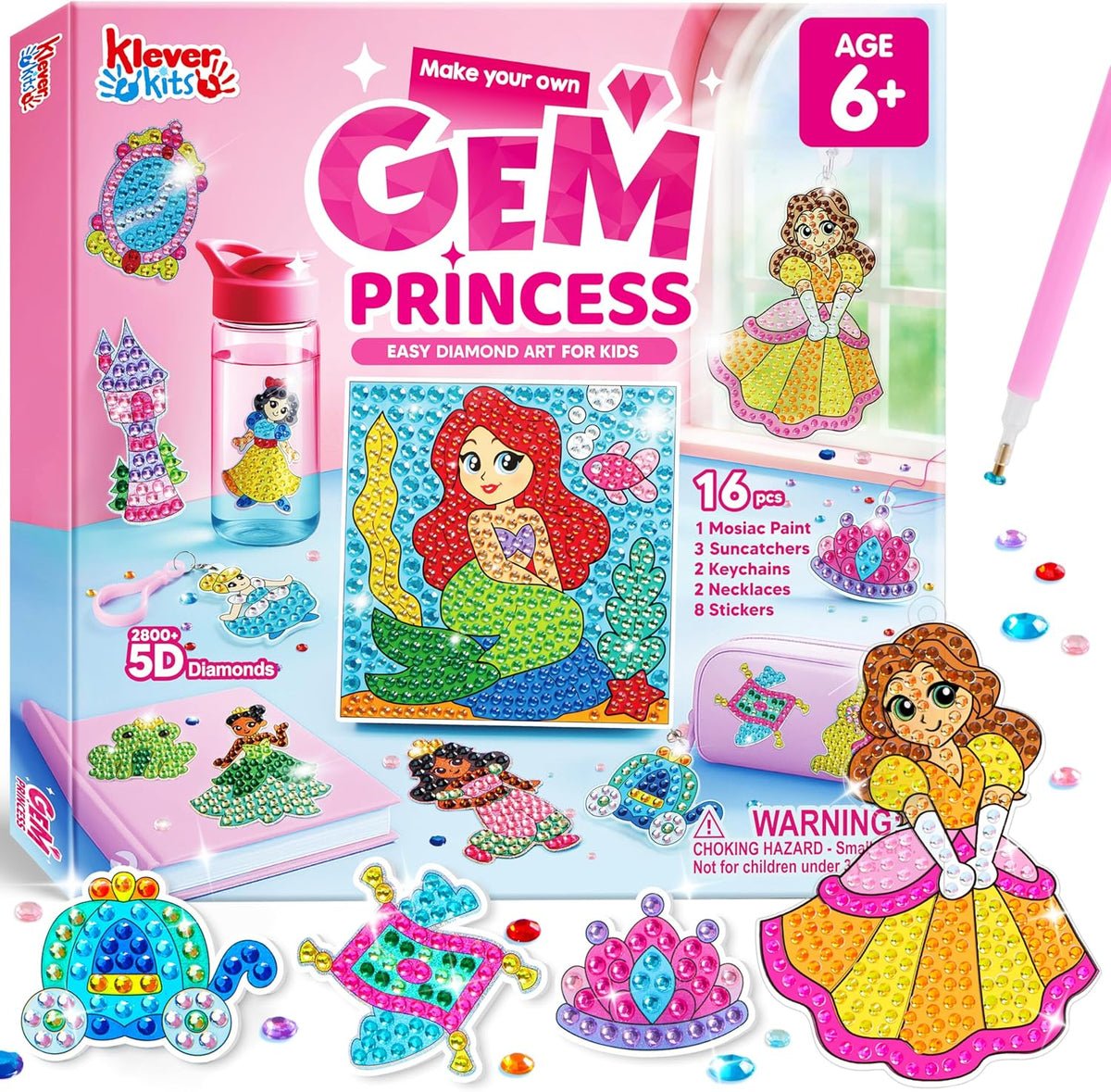 Klever Kits 16 Projects Gem Painting - Princess