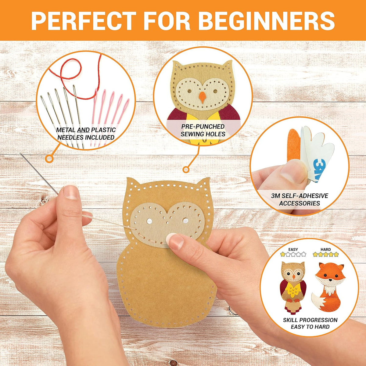 Craftorama Sewing Kit for Kids - Woodland Animals - image 4