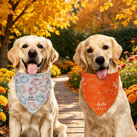 Halloween Dog Bandanas Pink Black XLarge 2PCS - hello fall-pumpkin-26-N / Large - image 4
