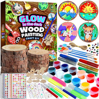 EPUMP Glow in the Dark Wooden Painting Kit for Kids - Wooden Painting Kit - HighEnd