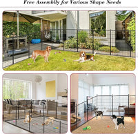 Dog Playpen 40 inch 8 Panels Dog Fence Outdoor for Yard, Indoor Dog Pen for Large/Medium/Small Dogs, Heavy Duty Puppy Playpen with Door Portable Pet Fence for RV Camping