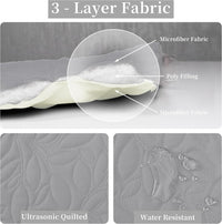 Easy-Going Waterproof Dog Bed Cover Reversible Leak Proof Pet Blanket - Light Gray/Ivory / 68x86 Inch - image 3