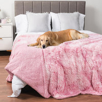 PetAmi Waterproof Dog Blanket for Couch Protector Pet Throw - Tie-dye Pink / X-large (60x80)