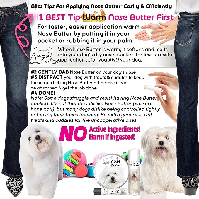The Blissful Dog Coton De Tulear Unscented Nose Butter, 2-Ounce