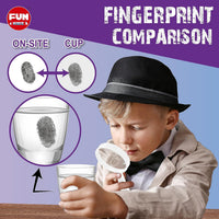 FunKidz detective fingerprint kit for kids with dusting powder, bellows, magnifier and spy glasses - view 2