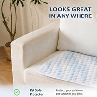 MICROCOSMOS Summer Cooling Mat & Sleeping Pad - 40" x 28" / Blue White - image 4