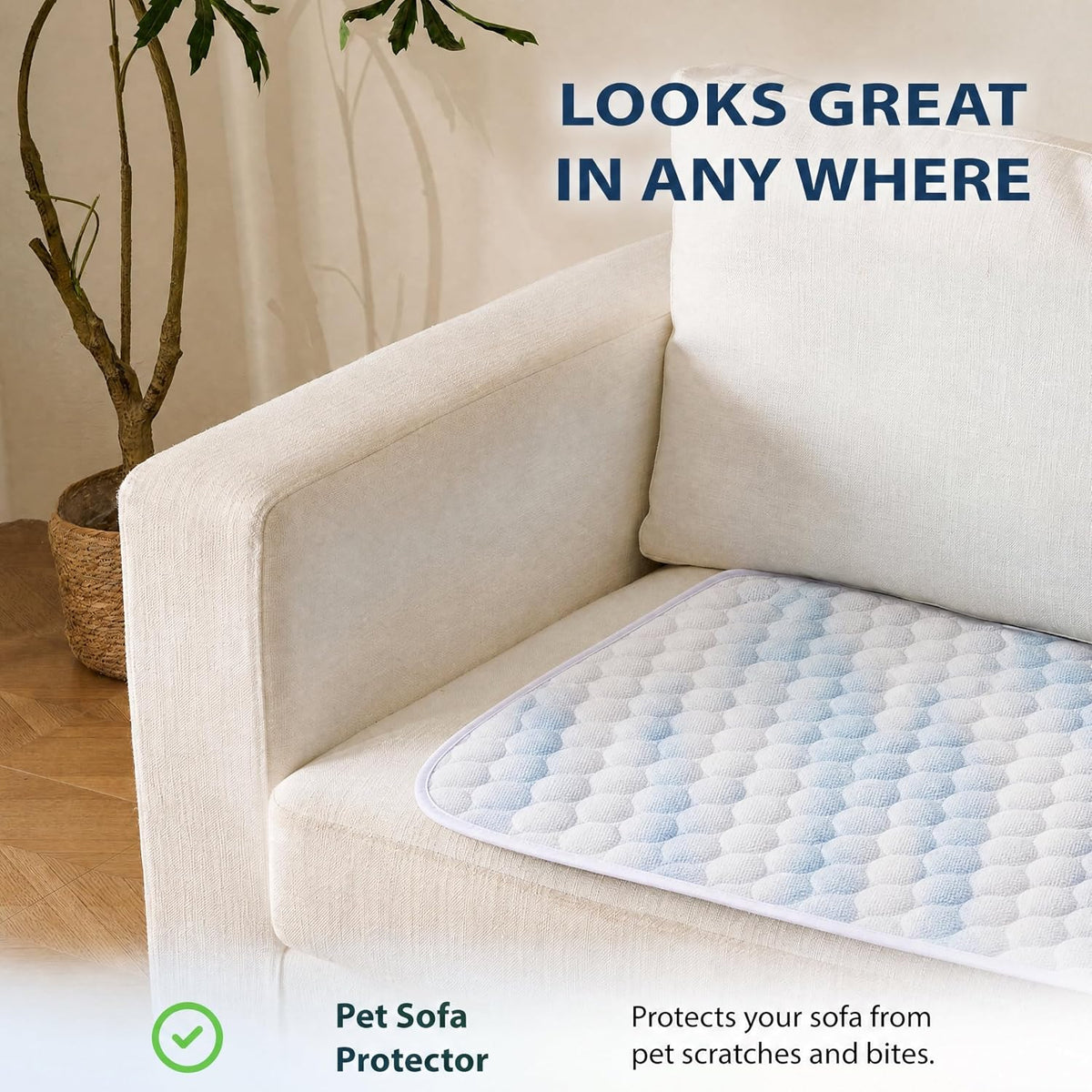 MICROCOSMOS Summer Cooling Mat & Sleeping Pad - 40" x 28" / Blue White - image 4