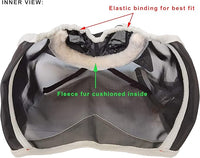 T TEKE Fine Mesh Horse Fly Mask w/No Ears, UV Blocking 3D Eye Visor with Extra Fleece Cushioned Forehead, Protection from Insect Pests