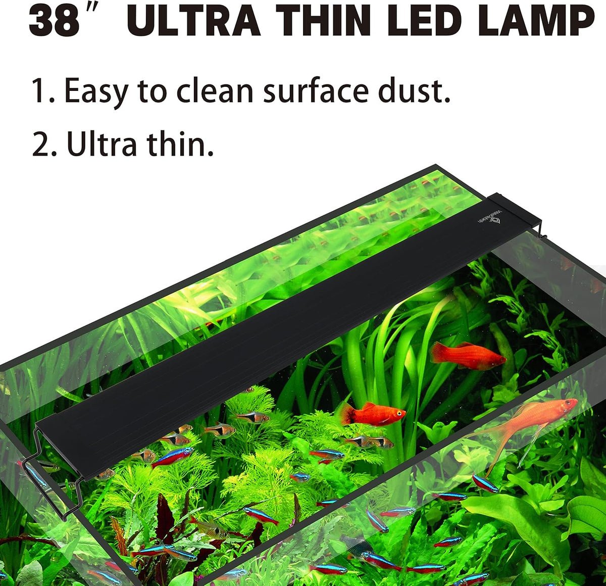 Ultra-Slim Full Spectrum LED Aquarium Light with Adjustable - 38-44" - image 3
