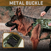 Forestpaw Tactical Dog Harness for Medium Dogs, Service Dog Vest - L:Chest 27-40",Fit 70-140lbs / Camouflage Green - image 4