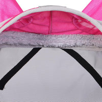 Harrison Howard CareMaster Pro Luminous Fine Mesh UV-Proof Fleece Padding Fly Mask Half Face Flamingo (S; Pony)
