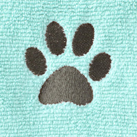 Ritz Premium Embroidered Microfiber Pet Towel, 18" x 28" - Paw Spa Blue / Small (Pack of 3) - image 3