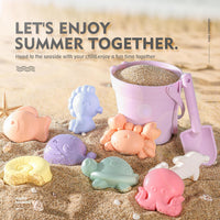 MarcZero 11Pcs Silicone Beach Toys, Bucket & Sand Toys - Purple - image 3