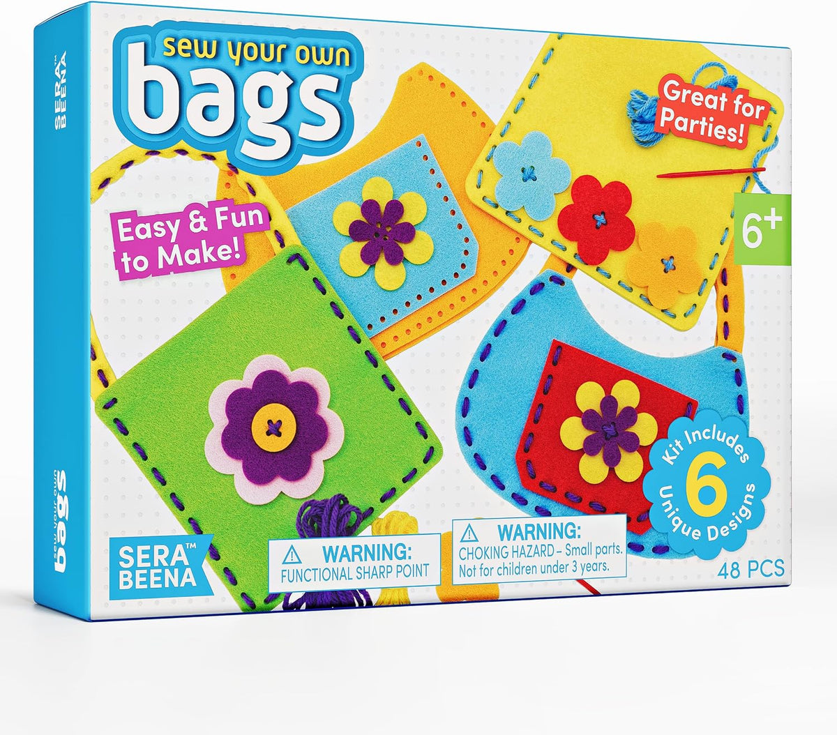 Serabeena Sewing Kit for Kids Ages 4-8 - Bags