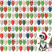 Abbylike 100 Pcs Fall Thanksgiving Dog Bandanas Bulk - Christmas / 31.5 x 21.7 x 21.7 Inch