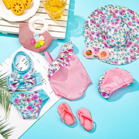 Kajaia 8 Pcs 18 Inch Doll Swimsuits Clothes and Accessories – Fun for Kids & Family - Pink / Swimsuit - image 2