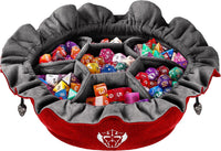 CardKingPro Immense Dice Bags with Pockets, Holds 150+ Dice - Red