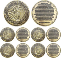 Nosiny 10 piece armor of God prayer coins in classic style alloy metal - view 9