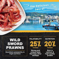 Ultra Fresh Marine Fish Food, 75% Sword Prawns + Squids, Natural Protein, Color Enhancement, for Small Saltwater Fish, Marine Shrimp Patties S 4.56oz