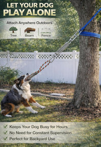HOPET Dog Outdoor Bungee Hanging Toy - 1-Blue - image 4