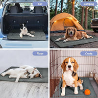 Kritter Planet Waterproof Foldable Dog Bed Pad for Camping & Travel, Portable Roll-Up Dog Bed Car Seat Pet Cushion Mat with Handles for Small & Medium Dogs, Indoor & Outdoor Use